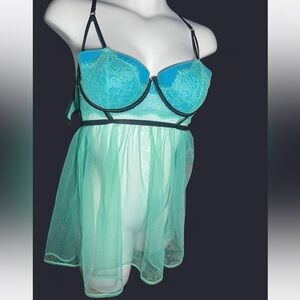 Victoria's Secret Turquoise and Mint Chemise